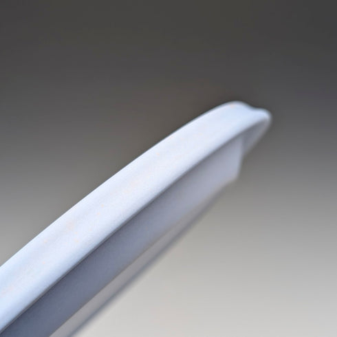 英国ヴィンテージ ウェッジウッド ジャスパーウェア製 オーバルディッシュ ペールブルー